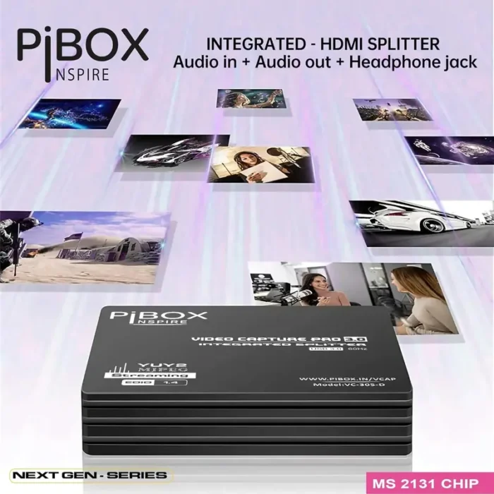 PiBox India 4K HDMI Video Capture Card Device PRO for Streaming