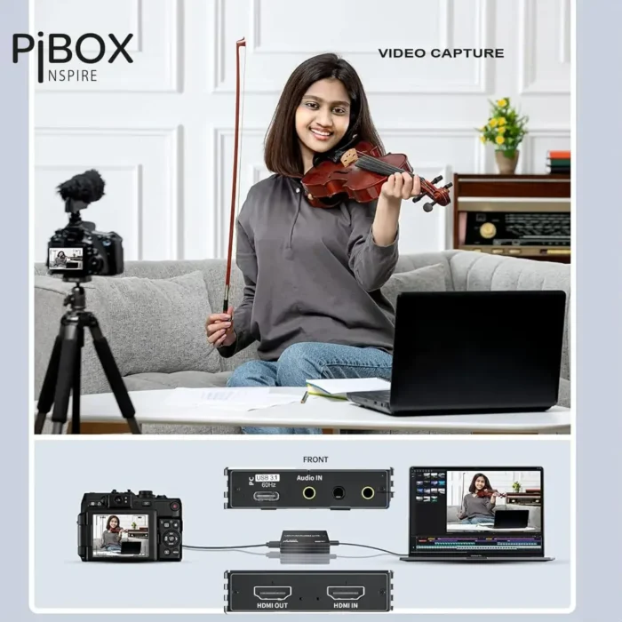 PiBox India 4K HDMI Video Capture Card Device PRO for Streaming PiBox India 4K HDMI Video Capture Card Device PRO for Streaming