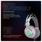 Cosmic Byte Proteus Headset Dual Input USB and 3.5mm, 7.1 Surround Sound, RGB LED, ENC Microphone, Memory Foam Earcushions, Windows Software (White)