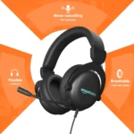 Amazon Basics 7.1 Channel RGB Wired Over Ear Gaming Headphones with Mic