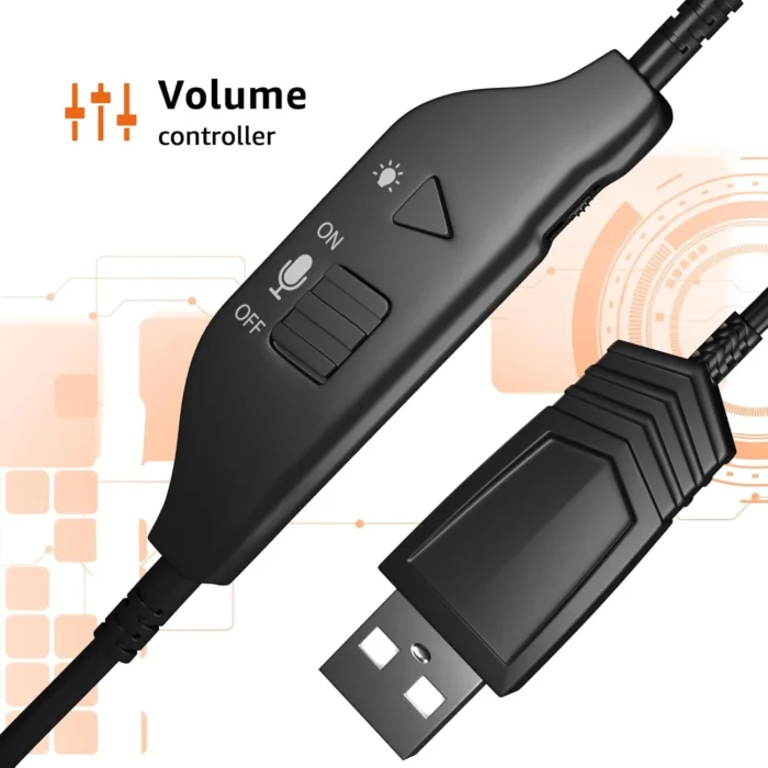 Amazon Basics 7.1 Channel RGB Wired Over Ear Gaming Headphones with Mic