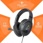 Amazon Basics 7.1 USB Gaming Wired Over Ear Headphones with Mic
