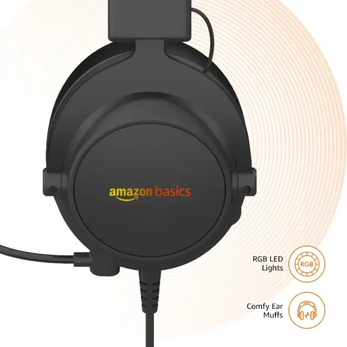 Amazon Basics 7.1 Wired Over-Ear Gaming Headphones with Mic Amazon Basics 7.1 Wired Over-Ear Gaming Headphones with Mic
