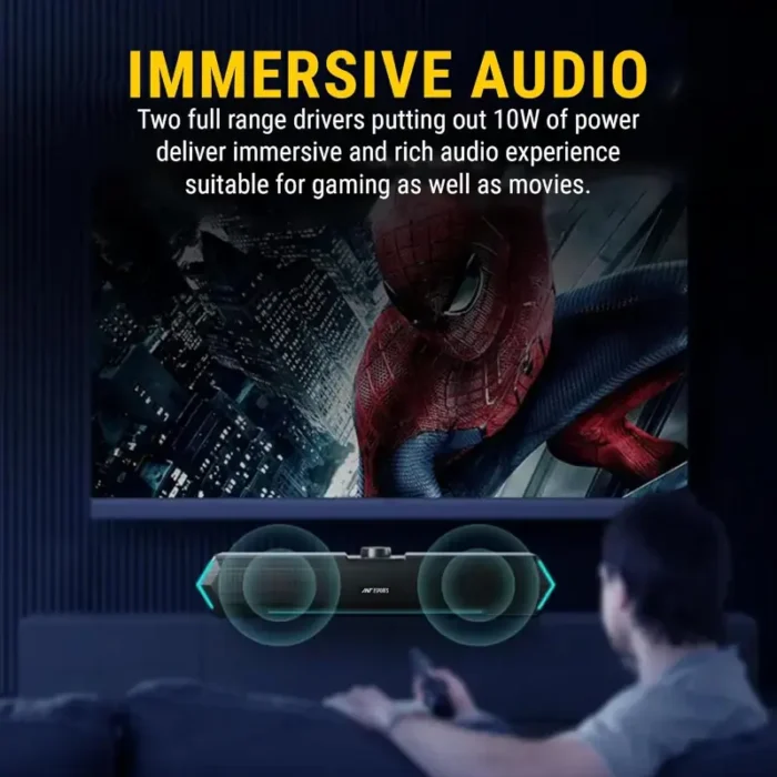 Ant Esports GS365SB Mini Soundbar Wired PC Speaker Ant Esports GS365SB Mini Soundbar Wired PC Speaker