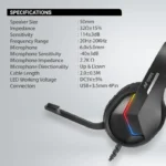 Ant Esports H1100 Pro RGB Wired Over Ear Gaming Headphones with Mic (Black) 4 Ant Esports H1100 Pro RGB Wired Over Ear Gaming Headphones with Mic