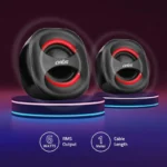 Artis Mini 2.0 USB Multimedia Speakers (Black Red) 3 Artis Mini 2.0 USB Multimedia Speakers