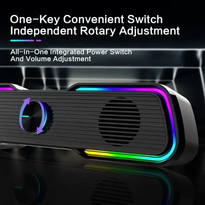 Aula N-169B RGB Bluetooth Gaming Speaker With 3D Surround Soundbar