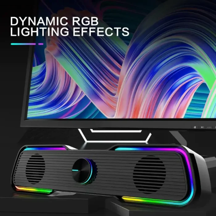 Aula N-169B RGB Bluetooth Gaming Speaker With 3D Surround Soundbar