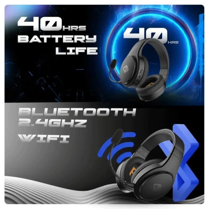 Cosmic Byte Inferno 2.4Ghz Wireless + Bluetooth + Wired Headphone With Microphone