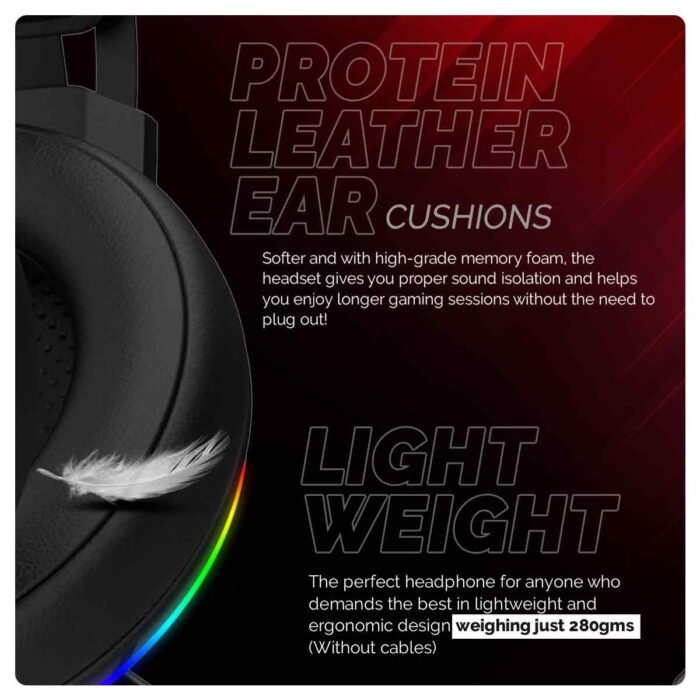 Cosmic Byte Proteus Headset Dual Input USB and 3.5mm, 7.1 Surround Sound, RGB LED, ENC Microphone