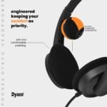 Dyazo Computer Wired Headphones Headset with Mic 3.5 MM Jack