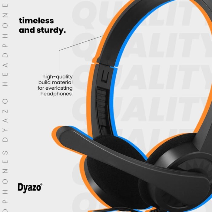 Dyazo Computer Wired Headphones Headset with Mic 3.5 MM Jack