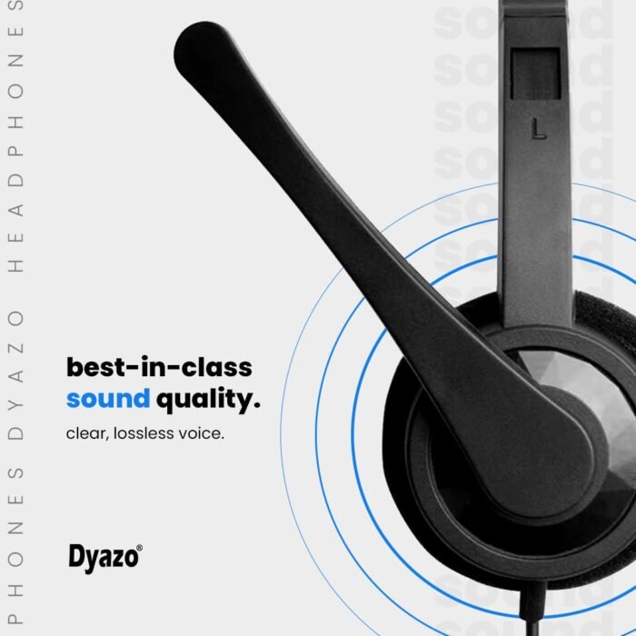 Dyazo Computer Wired Headphones Headset with Mic 3.5 MM Jack