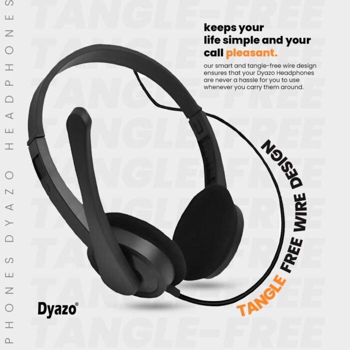 Dyazo Computer Wired Headphones Headset with Mic 3.5 MM Jack