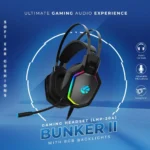 LAPCARE Bunker II Wired Over Ear Gaming Headphones with Mic