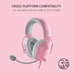 Razer BlackShark V2 X Wired Gaming Headphone (Pink, RZ04-03240800-R3M1) 7 Razer BlackShark V2 X Wired Gaming Headphone