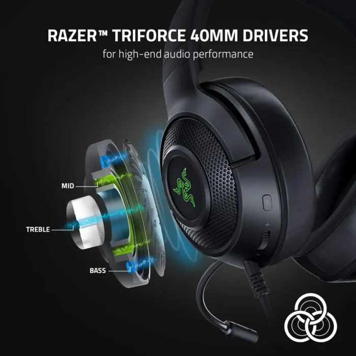 Razer Kraken V3 X Wired Gaming Headset with Active Noise Cancellation Razer Kraken V3 X Wired Gaming Headset with Active Noise Cancellation
