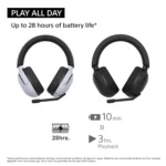 SONY Inzone H5 WH-G500 Wireless Gaming Headphone With 360 Spatial Sound and Mic (White) 5 SONY Inzone H5 WH-G500 Wireless Gaming Headphone With 360 Spatial Sound and Mic