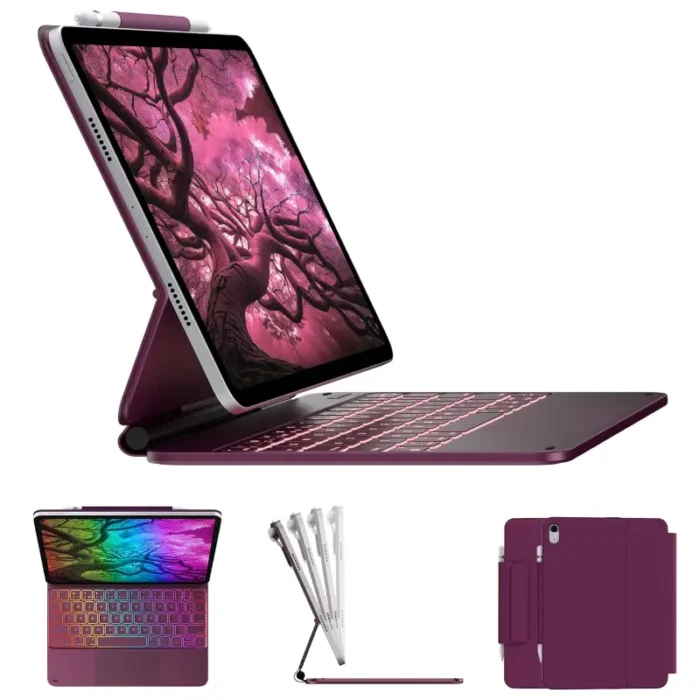 typecase Edge for iPad Air 11 Inch (M3/M2, 2025/2024), iPad Pro 11(4th/3rd/2nd/1st Gen) & iPad Air 5th/4th, Magic Keyboard Case, Floating Cantilever, Precision Click Anywhere Trackpad (Pacific Blue)