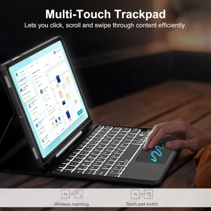 typecase Keyboard Case for iPad 10.2 Inch (9th, 8th, 7th Gen), iPad Air 3, iPad Pro 10.5, Multi Touch Trackpad typecase Keyboard Case for iPad 10.2 Inch (9th, 8th, 7th Gen), iPad Air 3, iPad Pro 10.5, Multi Touch Trackpad