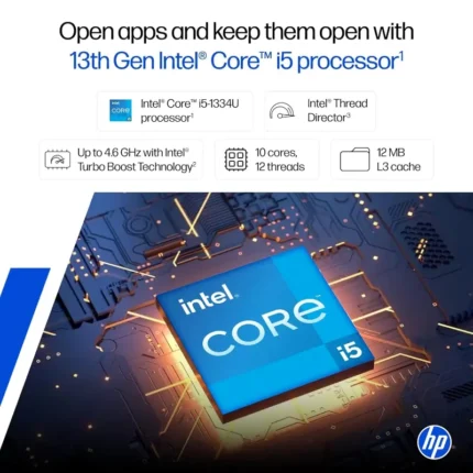 HP 15, Core i5 13th Gen 1334U Anti-Glare, Micro-Edge, 15.6 inch Thin and Light Laptop