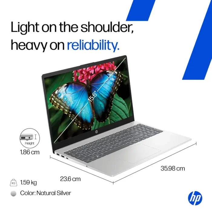 HP 15, Core i5 13th Gen 1334U Anti-Glare, Micro-Edge, 15.6 inch Thin and Light Laptop