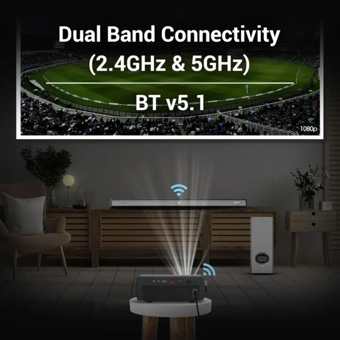 ZEBRONICS PIXAPLAY 15 Smart LED Projector with 5500 lumens, 4K Support Dolby A