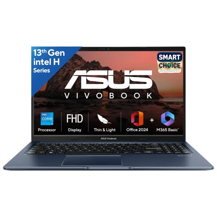 ASUS Vivobook 15, Core i5 13th Gen 13420H, 16GB RAM, 512GB SSD, Win 11, MSO 2024, 15.6 Inch laptop