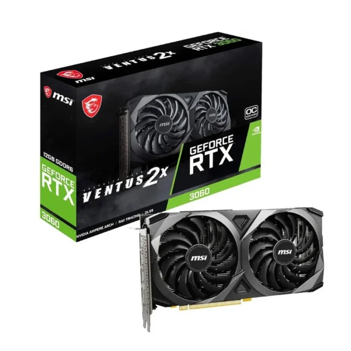 MSI GeForce RTX 3060 VENTUS 2X 12G OC GDDR6 12GB NVIDIA Chipset Gaming Graphics Card
