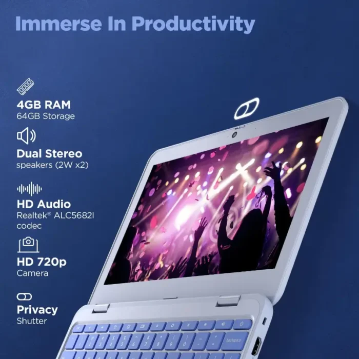 Lenovo Chromebook Intel Celeron N4500 11.6 Inch HD Laptop