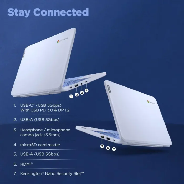 Lenovo Chromebook Intel Celeron N4500 11.6 Inch HD Laptop