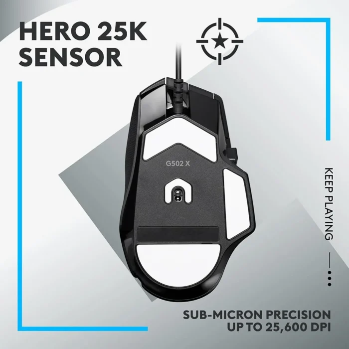 Logitech G502 X Wired Gaming Mouse With Hero 25K Gaming Sensor Logitech G502 X Wired Gaming Mouse With Hero 25K Gaming Sensor