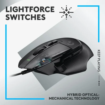 Logitech G502 X Wired Gaming Mouse With Hero 25K Gaming Sensor