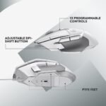 Logitech G502 X Wired Gaming Mouse With Hero 25K Gaming Sensor (White)