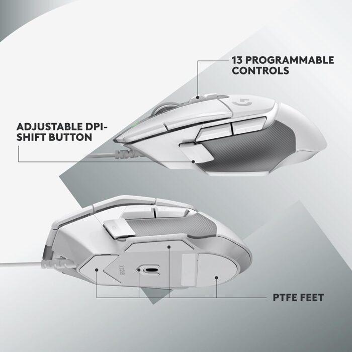 Logitech G502 X Wired Gaming Mouse With Hero 25K Gaming Sensor (White)