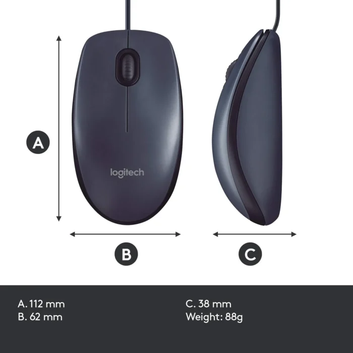 Logitech M100R Wired USB Mouse