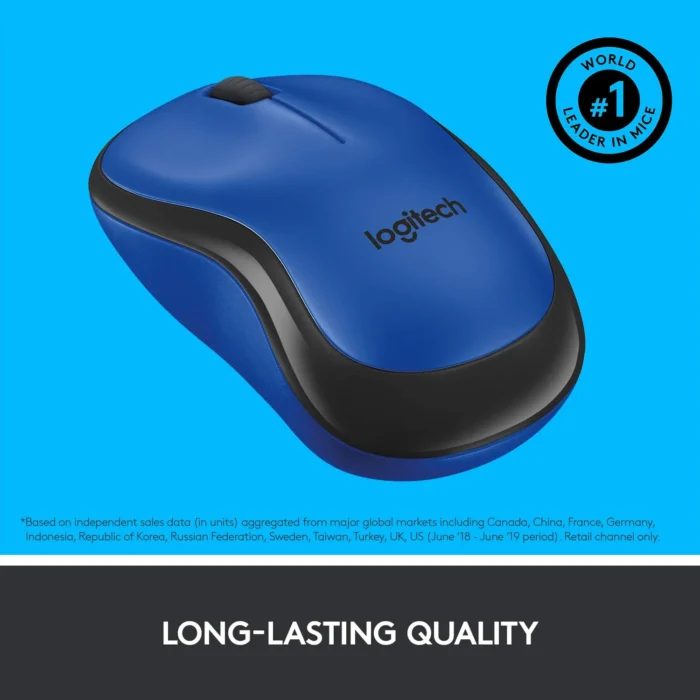Logitech M221 Wireless Mouse with USB Mini Receiver, 1000 DPI Optical Tracking, 18-Month Battery Life
