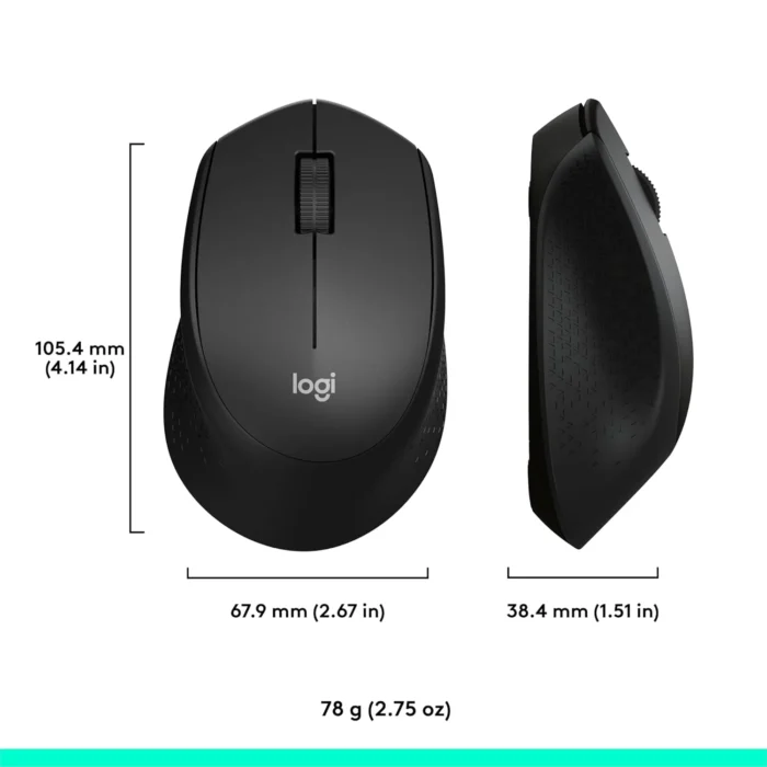 Logitech M331 Silent Plus 1000 DPI Wireless Mouse with USB Nano Receiver