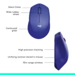 Logitech M331 Silent Plus 1000 DPI Wireless Mouse with USB Nano Receiver