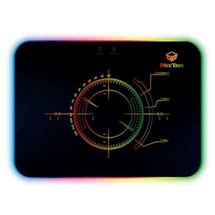 Meetion MT-P010 RGB Glass Non Slip Base Gaming Mouse Pad