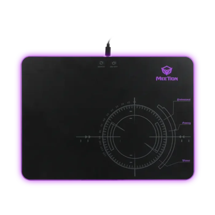 Meetion MT-P010 RGB Glass Non Slip Base Gaming Mouse Pad Meetion MT-P010 RGB Glass Non Slip Base Gaming Mouse Pad