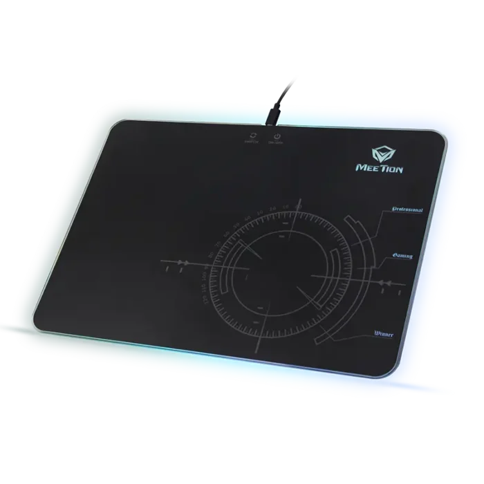 Meetion MT-P010 RGB Glass Non Slip Base Gaming Mouse Pad Meetion MT-P010 RGB Glass Non Slip Base Gaming Mouse Pad