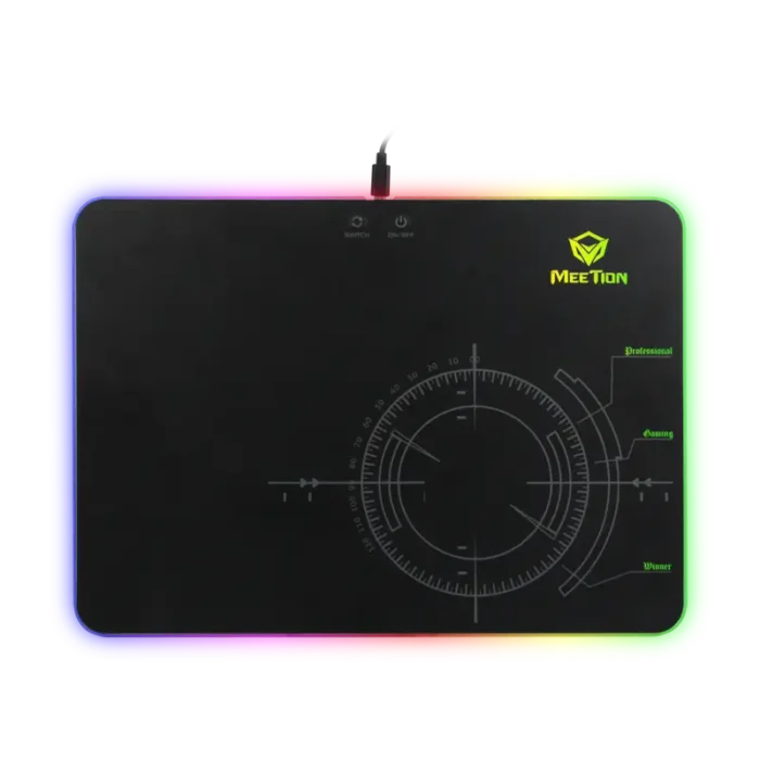 Meetion MT-P010 RGB Glass Non Slip Base Gaming Mouse Pad Meetion MT-P010 RGB Glass Non Slip Base Gaming Mouse Pad