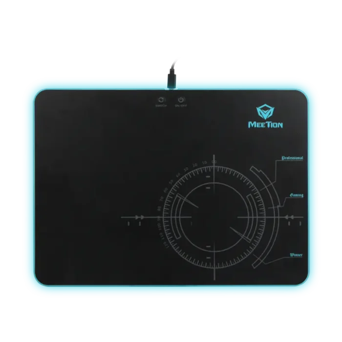 Meetion MT-P010 RGB Glass Non Slip Base Gaming Mouse Pad Meetion MT-P010 RGB Glass Non Slip Base Gaming Mouse Pad