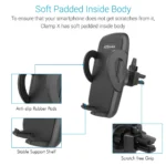 Portronics CLAMP X POR-1101 Car-Vent Mobile Holder with Adjustable Side Arm for Smartphones