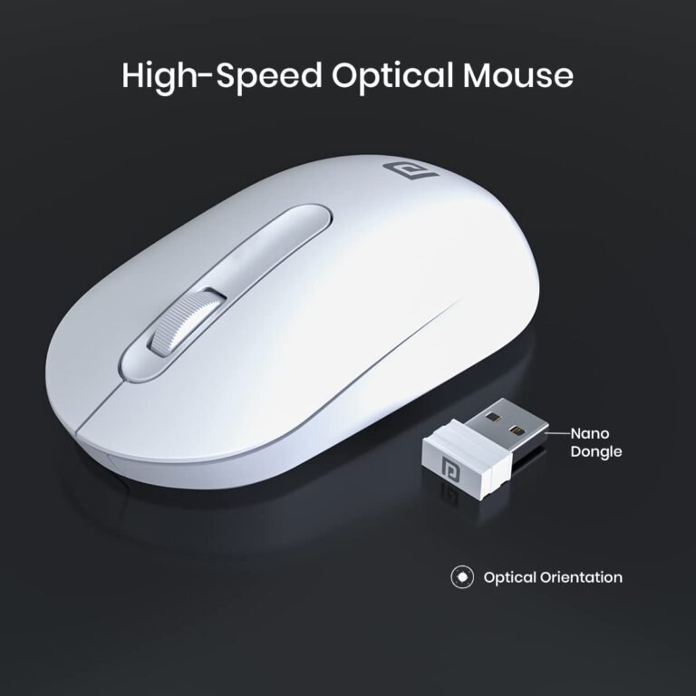 Mouse Ottico Wireless 2.4GHz Con Ricevitore USB Per PC Laptop - 1600 DPI, Colore Rosso