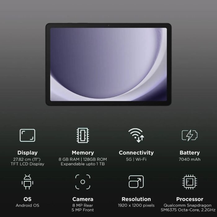 Samsung Galaxy Tab A9+ 8GB RAM 128GB ROM 11.0 inch with Wi-Fi+5G Tablet Samsung Galaxy Tab A9+ 8GB RAM 128GB ROM 11.0 inch with Wi-Fi+5G Tablet