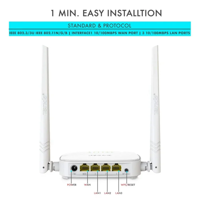 TENDA-N301 300 Mbps Wifi Speed Single Band Wireless Router TENDA-N301 300 Mbps Wifi Speed Single Band Wireless Router