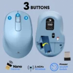 Zebronics Zeb-AKO Wireless Mouse with USB Nano Receiver (Blue) 4 Zebronics Zeb-AKO Wireless Mouse with USB Nano Receiver