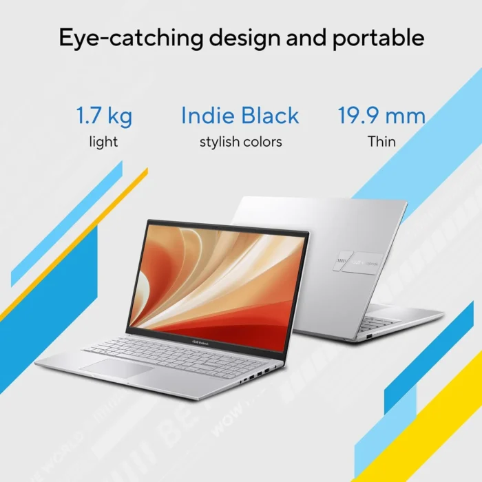 ASUS Vivobook 15, Intel Core i5 1335U, 16GB RAM, 512GB SSD, Win 11, Office 2021, 15.6 Full HD Thin & Light Laptop